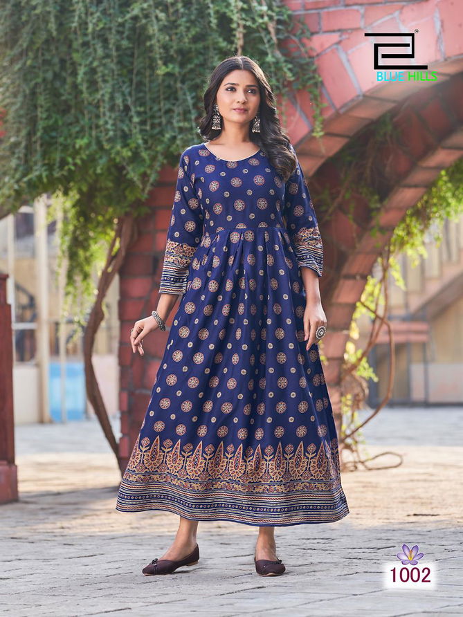 Kesar By Blue Hills 1001-1005 Anarkali Kurti Catalog